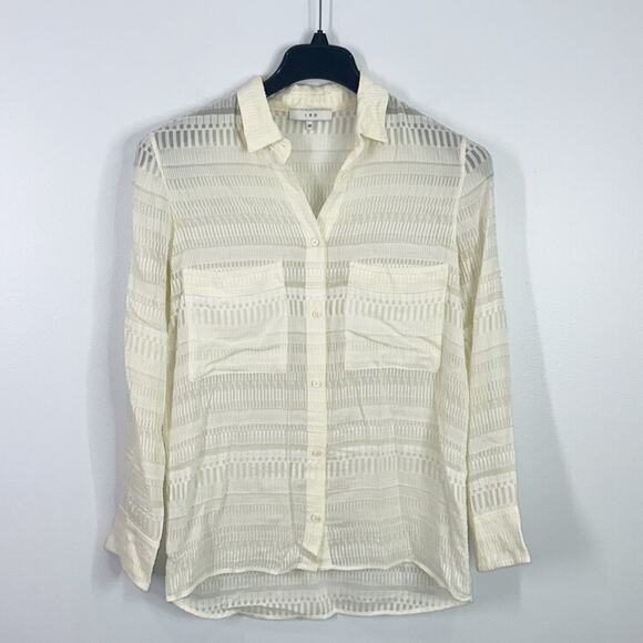 IRO Alaina textured silk blend blouse size 38 USA 6 - Picture 2 of 6